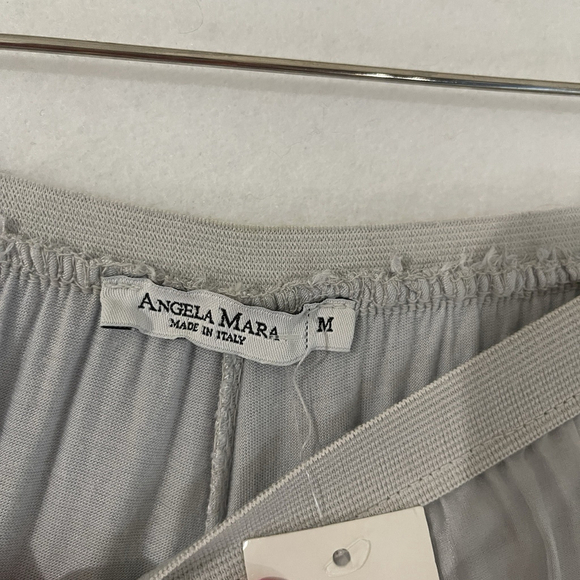 NWT Angela Mara 100% Silk Palazzo Pants Womens 10 Dove Gray Wide-Leg. $110 - Picture 9 of 13